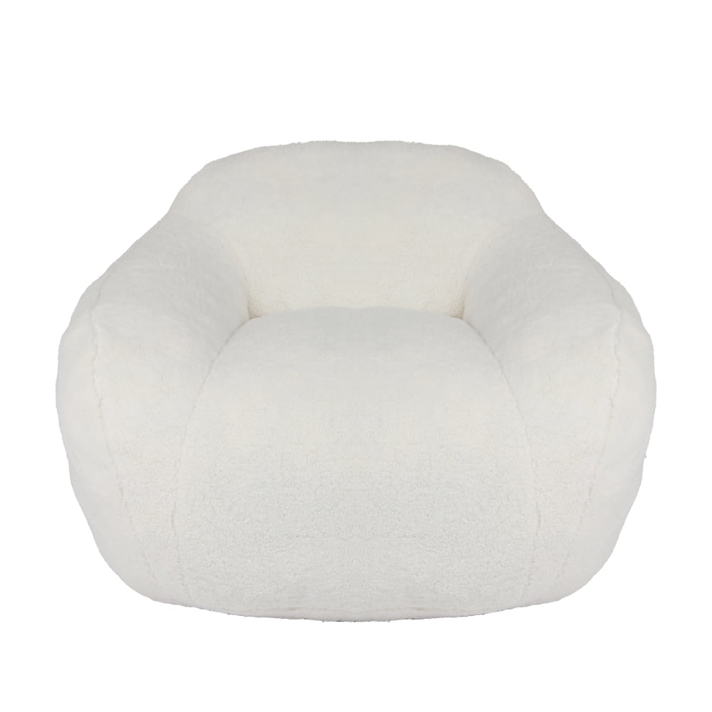 Bean Bag Chair Sherpa Bean Bag Lazy Sofa Beanbag Chairs for Adults with Memory Foam Filler Filling Modern Accent Chairs Comfy Chairs for Living Room, Bedrooms