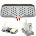 thumbnail image 2 of Silicone Kitchen Sink Organizer-Soap Dish Holder With Drain Countertop Scrubber, 2 of 5