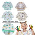 thumbnail image 2 of 0-4Yrs Baby Kids Toddler Long Sleeve Bibs Scarf Waterproof Smock Feeding Apron Pocket Infant Boys Girls Burp Cloth Bandana Bibs, 2 of 6