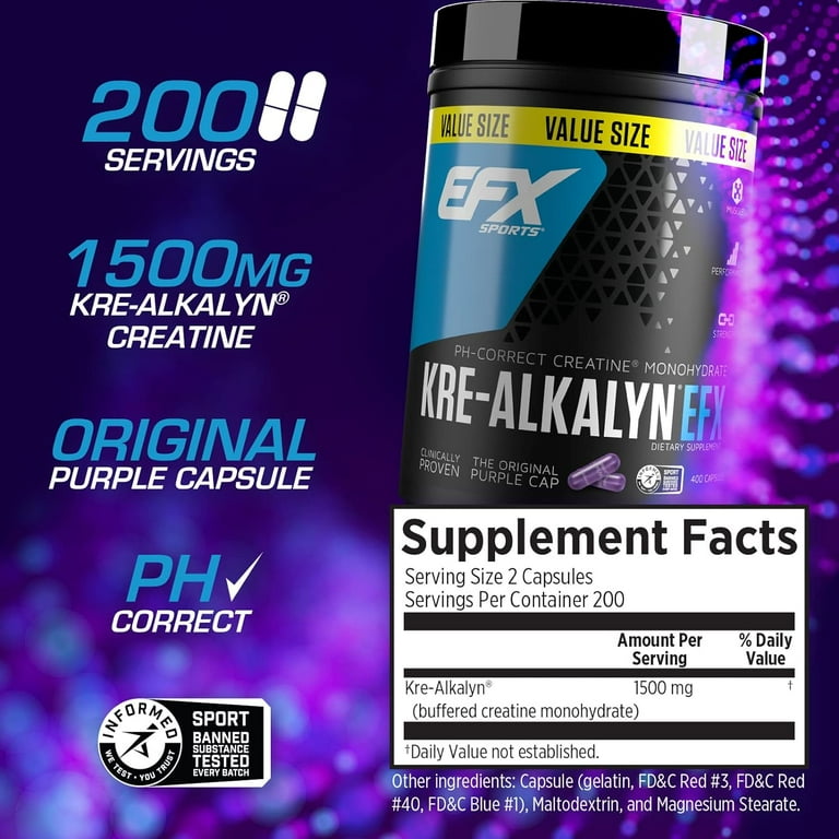 EFX Sports Kre-Alkalyn EFX, pH Correct Creatine Monohydrate