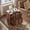 brown, variant on Wooden Nightstand with 2 Drawers, 22"D x 15"W x 24"H, Modern Storage Table for Bedroom, Living Room