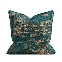 Green and Gold Throw Pillow Covers Luxury Modern Cushion Cases Decorative Pillows for Couch Living Room Bedroom 20x20 inch