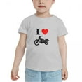 thumbnail image 2 of I Heart Love Dirt Bike Cute Toddler T-Shirts for Boys Girls (Gray, 5/6T), 2 of 5
