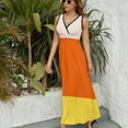 thumbnail image 6 of Candy Corn Pattern Sleeveless Dress Summer Women Clothes Dress for Pregnant Women Dresses, 6 of 9