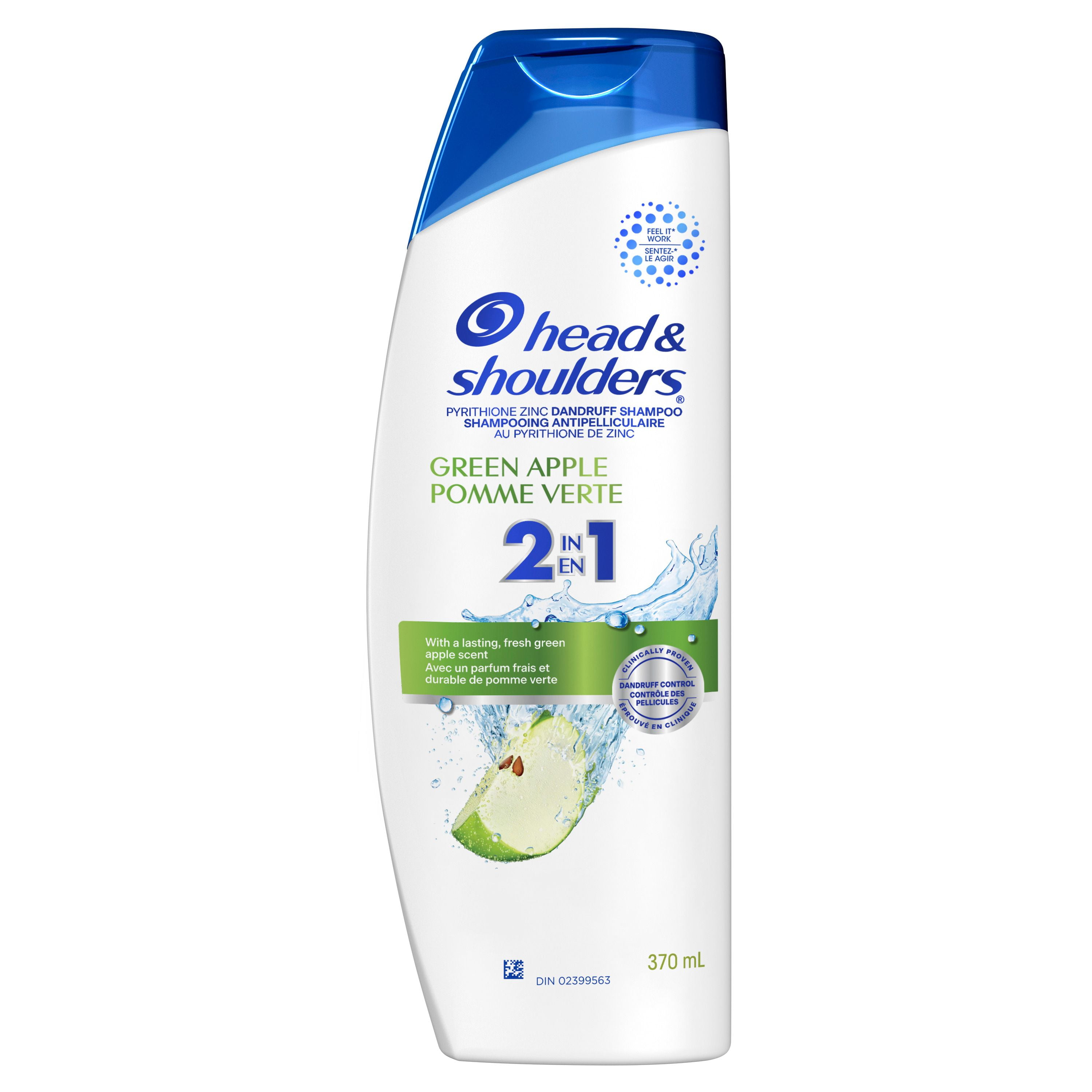 Head & Shoulders Green Apple 2-in-1 Anti-Dandruff Shampoo + Conditioner, 370ML