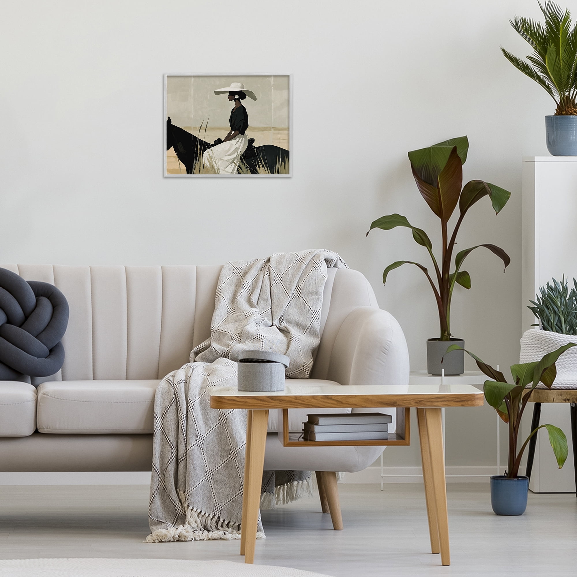 Stupell Industries Equestrian Elegance Silhouette Gray Framed Giclee Art, design by Svetlana Aleynikova