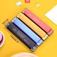 thumbnail image 2 of 20 Trous Double Rangée Harmonica Polyphonique Jouet Coloré Instrument de Musique Illumination Éducation Précoce Harmonica Multicolore, 2 of 5
