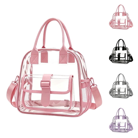 MuXiKeJi Clothes Clear Backpack Bookbag Heavy Duty TPU Clear Backpacks for School Transparent Backpacks See Through Backpack for Stadium Events