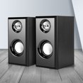 thumbnail image 4 of Par de altavoces para ordenador SUSUchens con sonido envolvente, alimentación por USB, de madera, con cable, para portátil, color marrón, 4 of 8