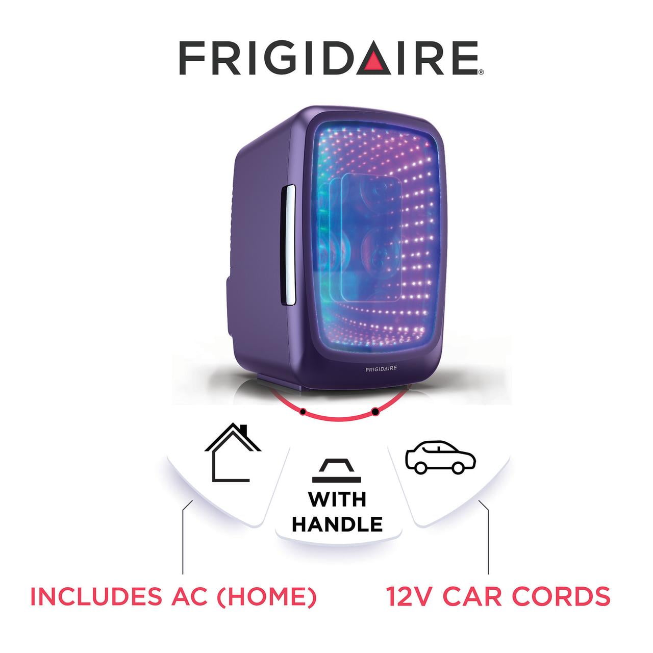Frigidaire 6-Can Retro Gaming Light-up Portable Beverage Mini Fridge, EFMIS179 (Purplehaze)