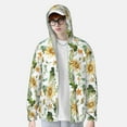 thumbnail image 4 of Fotbe Watercolor Bright Sunflowers Men's Women's UPF 50+ Sun Protection Jacket Hooded Cooling Shirt with Pockets Hiking Outdoor Performance-Medium, 4 of 9