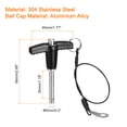 thumbnail image 2 of Unique Bargains T Handle Lock Pins, 13/64' Pin Dia. 1-3/16' Usage Length Stainless Steel Push-Button Quick Release Pin, 2 of 5
