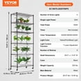 thumbnail image 6 of VEVOR Plant Stand with Grow Lights 6 Tiers 120W 70.9" Tall Plant Grow Shelf, 6 of 10