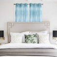 thumbnail image 3 of Teal Blue Kitchen Curtains Window Panels, Modern Abstract Art Ombre Striped Insulated Window Treatment Curtain, Grommet Curtains for Bedroom/Living Room/Bathroom, 2 Piece 42"Wx54"L, 3 of 8