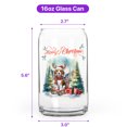 thumbnail image 5 of Merry Christmas Santa Reindeer Antlers Beagle Sleigh Xmas Winter Holiday 16oz Glass Cup Mug Beagles Dog Lover Gifts Idea Glass Can - 00023, 5 of 5