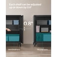 thumbnail image 6 of SONGMICS Lateral File Cabinets, 3-Tier Large Office Cabinet Metal Storage Home Organizer, Black, 6 of 7