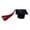 Red, variant on Mini Graduation Cap Wine Bottle Stopper Fabric Mortarboard Bottle Sealer With Colorful Tassel Graduation Party Decor For Wine Champagne Sparkling Bottles(Black)