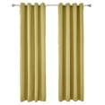 thumbnail image 2 of Haite Bedroom Blackout Window Curtain Grommet Room Darkening Curtain Thermal Insulated Window Treatments Plain Solid Color Window Drapes Yellow W:52"xL:63", 2 of 3