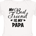 thumbnail image 4 of Inktastic My Best Friend is My Papa with Hearts Boys or Girls Long Sleeve Baby Bodysuit, 4 of 5