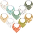 thumbnail image 1 of Baberos tipo bandana KeaBabies, paquete de 10 unidades, algodón orgánico para niñas, 1 of 9