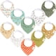 thumbnail image 1 of Baberos tipo bandana KeaBabies, paquete de 10 unidades, algodón orgánico para niñas, 1 of 9