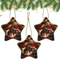 thumbnail image 1 of Custom Photo Christmas Tree Ornaments, Personalized Star-Shaped Ceramic Christmas Ornaments, 3Pcs, 1 of 8