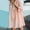 Pink, variant on Sentmoon Boho Womens Dresses 3/4 Sleeve V Neck Holiday Dresses for Women Casual Fashion Solid Color Maxi Dresses,Loose Flowy Workout Womens Fashion Pink M