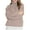 Khaki, variant on Women's Long Sleeve Turtleneck Pullover Sweater Solid Color High Neck Design Fall Casual Top for Vacation Outings and Comfort Fit Fashionable 2025