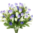 thumbnail image 2 of Sunjoy Tech Tulips Artificial Flowers Faux Silk Tulip Stems for Easter Spring Wreath Wedding Bouquet Centerpiece Floral Arrangement Cemetery Table Décor 14" Tall, 2 of 8