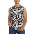 thumbnail image 2 of Picia Lilies Flowers mens Cotton Tank Undershirts , Moisture-wicking Ribbed Tanks, Lightweight Cotton Tank Undershirts-X-Large, 2 of 8