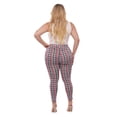 thumbnail image 4 of Plus Size Tummy Control Sculpting Treggings - Red, Black, White, Houndstooth, 4 of 9