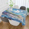 thumbnail image 2 of Yayeee Tablecloths 54" x 54" Rectangle Wrinkle Resistant Party Table Cover, Crystal Ocean, 2 of 8