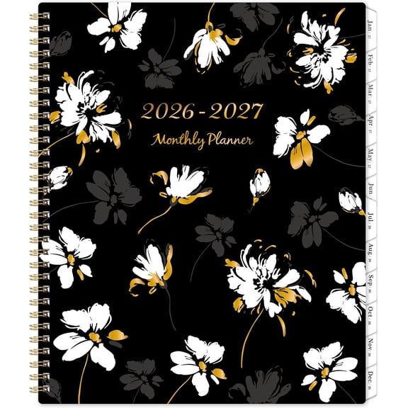 2027 Monthly Planner - Planner 2027, 18 Months, 8.5" x 11" | Sep. 2026 - Dec. 2027, Monthly Calendar with Tabs, Inner Pocket