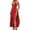 Red, variant on Unir Women’S Sexy Backless 2-Piece Matching Set, Spaghetti Strap Halter Bodysuit With High Waist Ruched Side Slit Flowy Maxi Skirt, Smooth Lightweight Polyester Fabric, 2pcs, Sizes S To XL