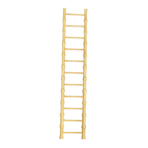 Miniescalera decorativa de madera para decoración del Festival de Primavera chino, miniescalera decorativa para el hogar, sala de estar, mesa, , Amarillo 11 pasos
