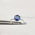 thumbnail image 3 of Hexagon Blue Sapphire Ring, 925 Sterling Silver Ring, Women Ring, Hydro Blue Sapphire, September Birthstone, Christmas, Thanksgiving, Tiny Dainty Ring, Handmade, Statement Jewelry, Anniversary, 3 of 8