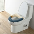 thumbnail image 6 of YgkuHd Toilet Seat Covers for Bathroom, Household Toilet Seat Cushion Universal Use Knitted Toilet Seat Cover Summer Season Washable Toilet Seat Cushion U Shape (Blue), 6 of 6