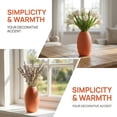 thumbnail image 6 of REGALWOVEN Modern White Ceramic Vase for Home Decor Ribbed Textured Flower Vase for Boho , Minimalist Decorative Vase for Shelf Orange 3.5"L x 3.5"W x 6.1"H, 6 of 6