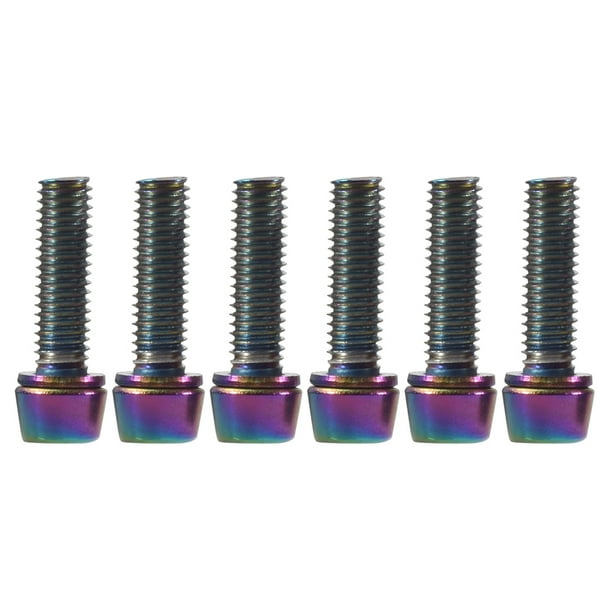 Tornillo de vástago Hugtrwg Para bicicleta MTB de acero inoxidable 6 uds
