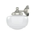 thumbnail image 4 of Hunter - Saddle Creek 3-light Brushed Nickel, Medium Size Vanity Light, Dimmable, Schoolhouse Style, for Bedrooms, Kitchens, Dining, Living Rooms - 19460, 4 of 6
