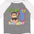thumbnail image 4 of Inktastic Monkey First Birthday Boys or Girls Long Sleeve Baby Bodysuit, 4 of 5
