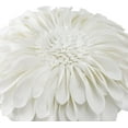 thumbnail image 6 of JWH 3D Handmade Round Decorative Soft Suede Flower Throw Pillows for Bedroom Couch Bed Decor 14inch White, 6 of 9