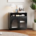 thumbnail image 3 of Pusnapku 31" Buffet Sideboard Cabinet, Morden Entryway Table with Adjustable Shelf and 2 Doors, Wood Credenza, Accent Cabinet for Kitchen, Living Room, 3 of 9