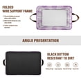 thumbnail image 6 of Yayeee Foldable Storage Basket for Shelves with Handles Set of 2 Waterproof Cloth Bins, Purple and White Pattern, 6 of 7
