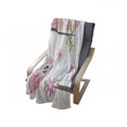 thumbnail image 4 of Owl Soft Flannel Fleece Throw Blanket, Baby Owls Waving in the Floral Tree Springtime Girly Design Print, Cozy Plush for Indoor and Outdoor Use, 60" x 80", Pink Green White, by Ambesonne, 4 of 6
