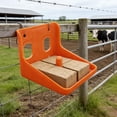 thumbnail image 5 of Livestock Salt Block Holder, Heavy-Duty Plastic Lick Block Feeder, Wall-Mounted Mineral Block Bracket for Cattle Goats Sheep Horses-8x8x8Inch(Orange), 5 of 5