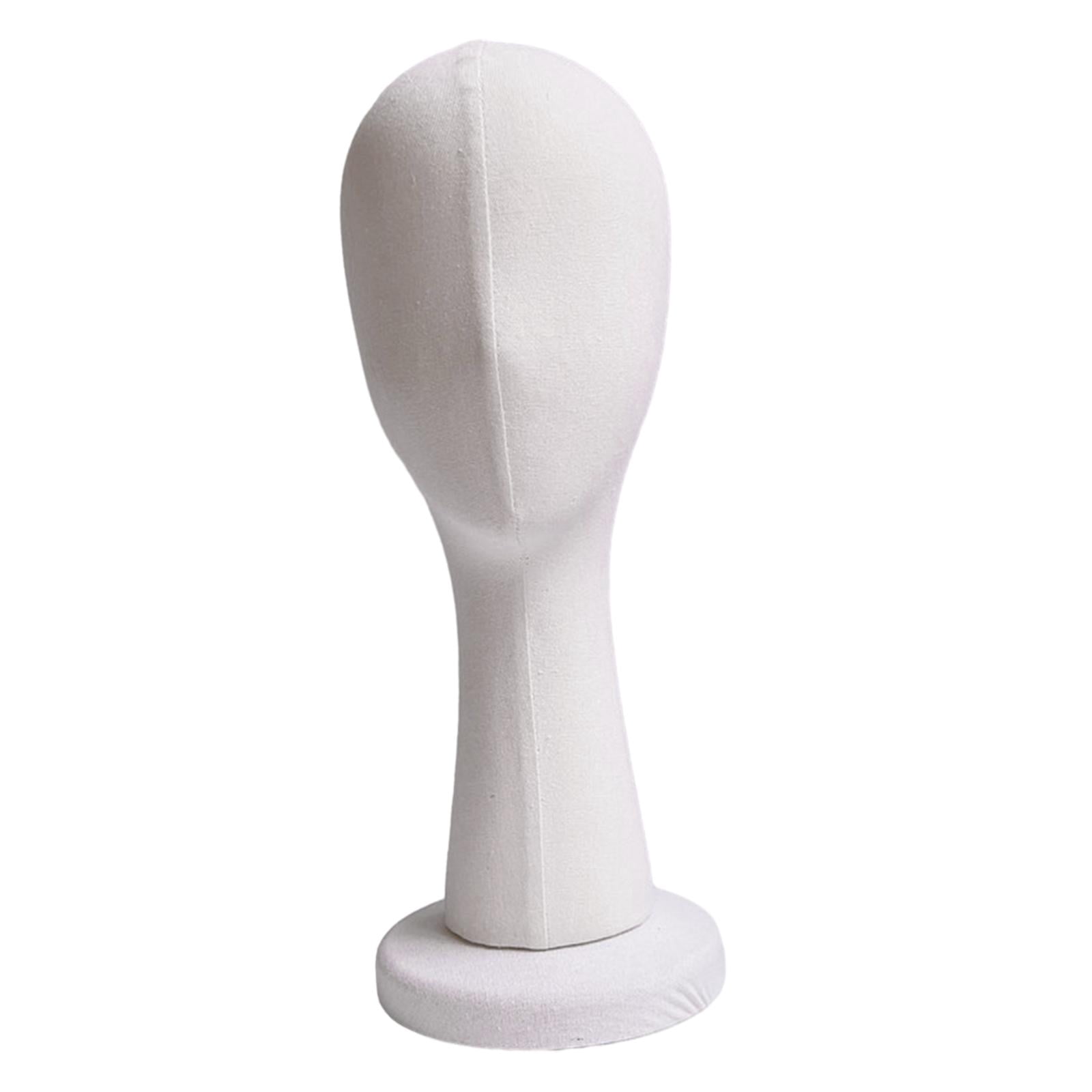 Women Mannequin Head Hat Display Stand Model Height 41cm Multifunctional Lightweight Long Neck for Store, Shopping Mall, Barbershop Use White