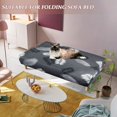 thumbnail image 5 of SHANNA Armless Sofa Bed Cover Stretch Spandex Sofa Bed Slipcover Folding Couch Sofa Futon Cover Without Armrests Furniture Protector for Living Room Pets (Black）, 5 of 8