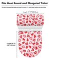 thumbnail image 5 of Renewold Hearts Print Kiss Lips Toilet Cover Sets for Bathroom 2 Pieces Comfy Toilet Lid Cover Round Dust Cover Reusable Toilet Tank Lid Covers, Valentine's Day, 5 of 6
