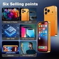 thumbnail image 2 of Mini Phone for Kids,Unlocked Kid Phone,4.0 inch HD Touch Screen,3GB+32GB,4G,Dual SIM,Face ID,Android 10.0,GPS,Kids Smart (Orange), 2 of 4